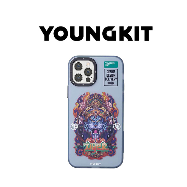 【 YOUNGKIT 猿氣】虎頭系列 iPhone 12系列 國潮畫像 防摔手機殼 潮牌