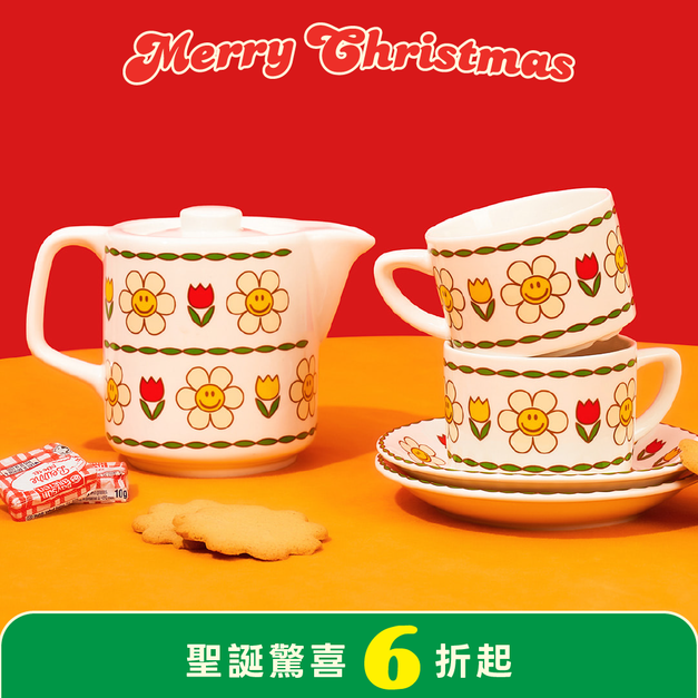 茶壺&茶杯組-微笑小花