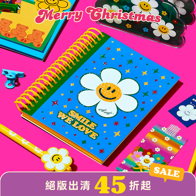 閃閃筆記本-微笑小花