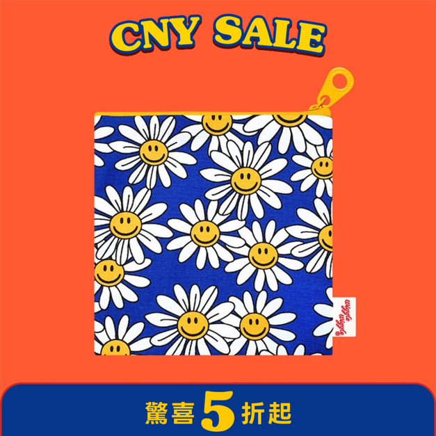 棉質化妝包-微笑小花