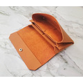 折疊長皮夾#焦糖色_2