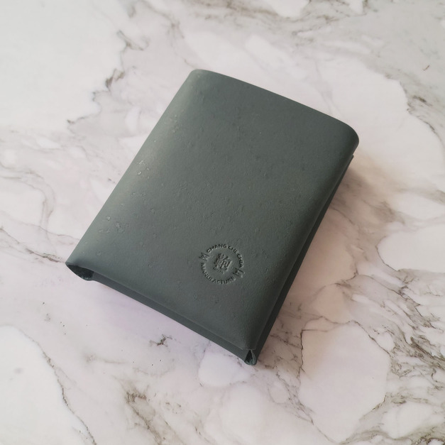 折疊短皮夾#冷杉色