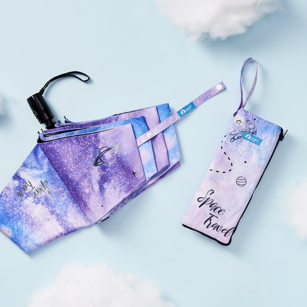 太空漫步自動傘|大傘面23吋|附吸水傘套|台灣福懋傘布(防曬/抗UV/防風/安全不回彈)