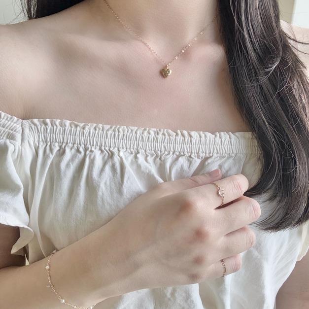 簡約金心鋯石項鍊