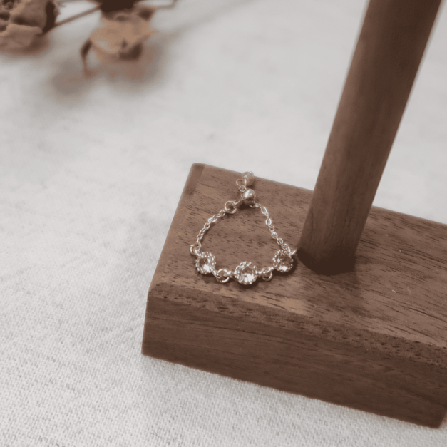 香檳鋯石皇冠鍊戒