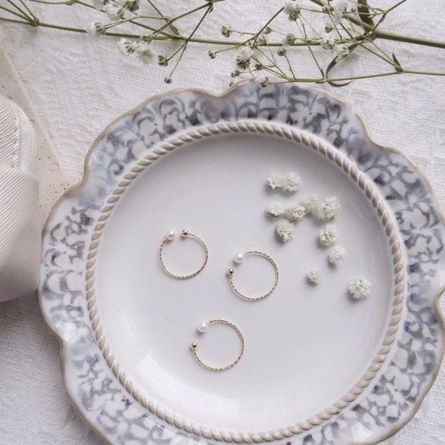 奧地利珍珠金珠自調戒指