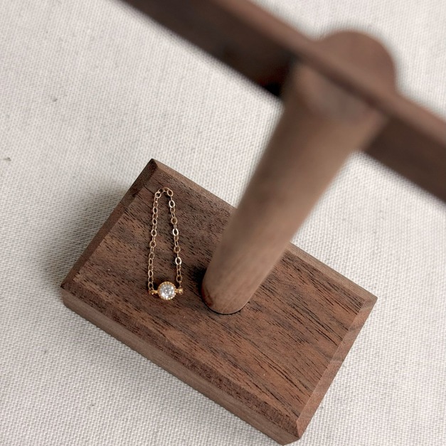 圓鑽鍊戒(美國注金/純銀)