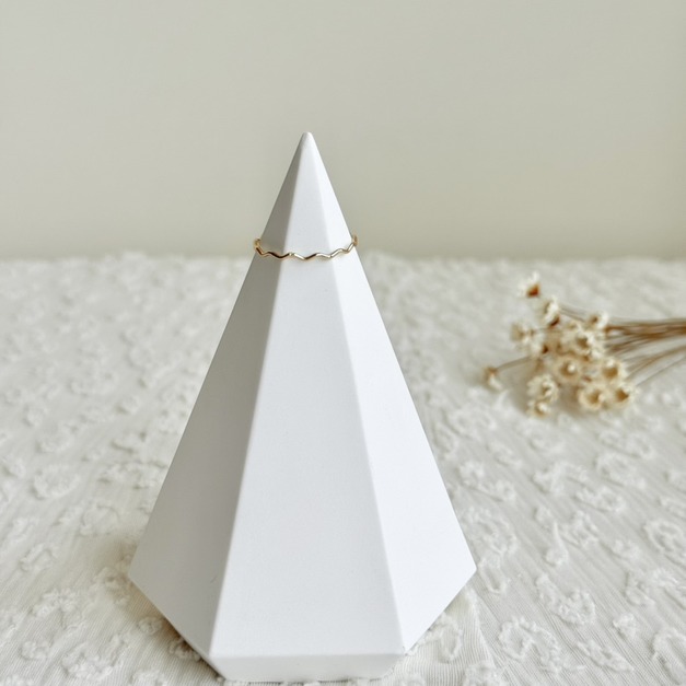 波浪細線戒(固定戒圍)