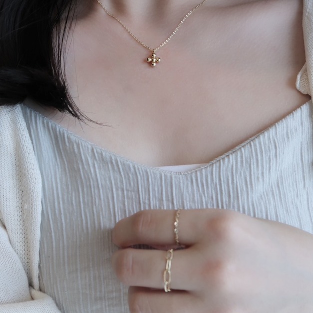 十字造型金珠項鍊