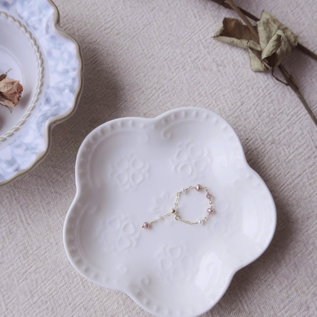 玫瑰歐蕾天然珍珠鍊戒(美國注金)