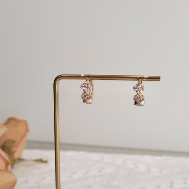 幸運草鋯石耳扣