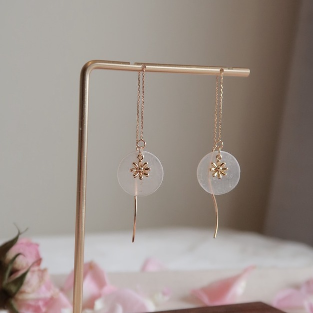 母貝之花精緻耳鍊