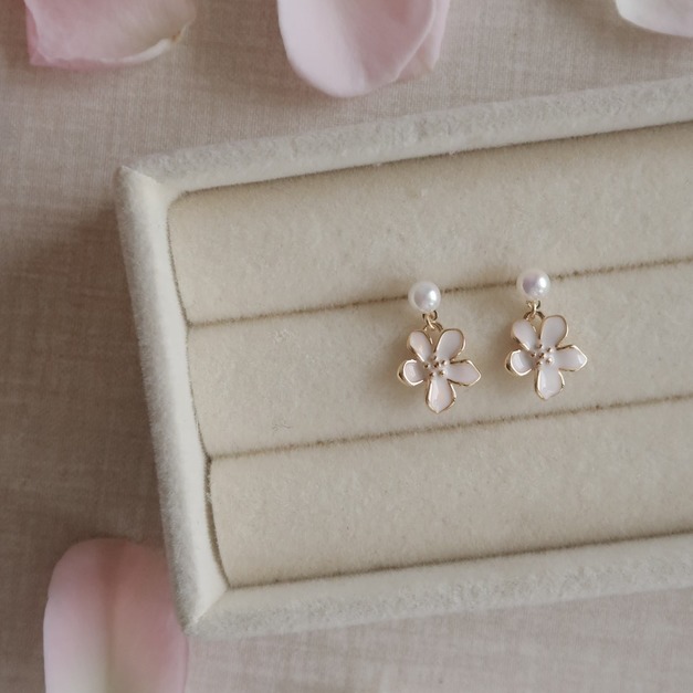 ❀山櫻小花氣質耳環