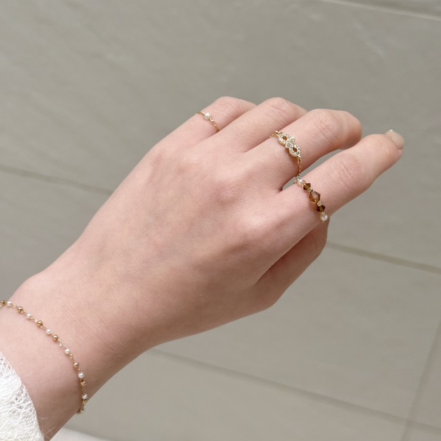 莫比烏斯碎鑽鍊戒(美國注金)