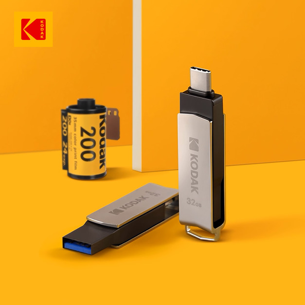 【Kodak 柯達】K273 雙接口Type-C 3.2 雙用途2合1隨身碟