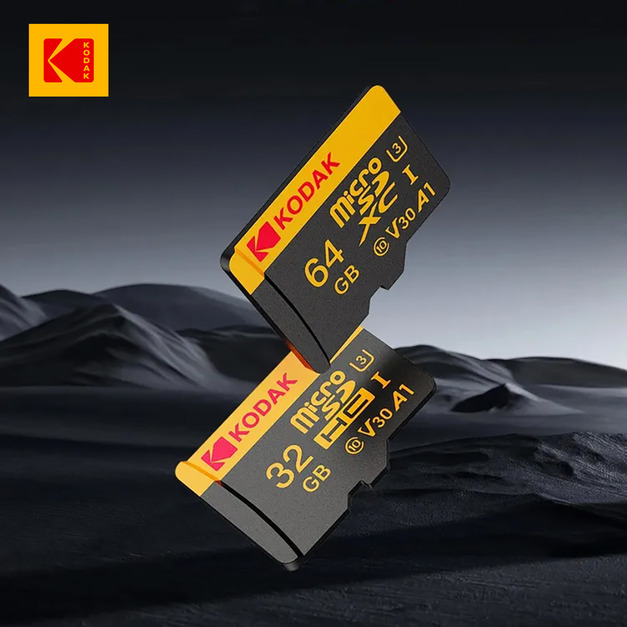 【Kodak 柯達】UHS-I U3 V30 A1 MicroSD 高速記憶卡-黑色