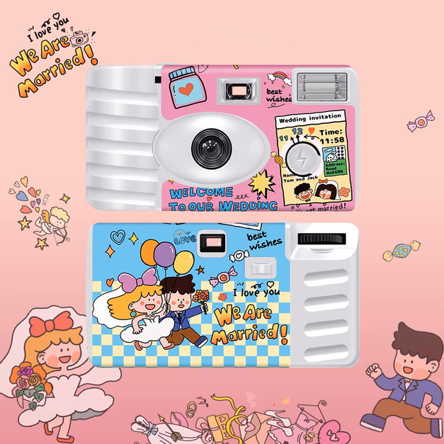 【LFANI 樂斐】WEDDING婚禮永恆結婚回憶 翻玩系列彩色27張一次性閃光即可拍相機