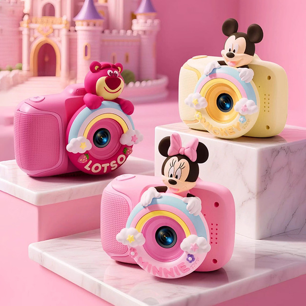 迪士尼 Disney 彩虹系列兒童翻轉數位相機(米奇/米妮/熊抱哥)