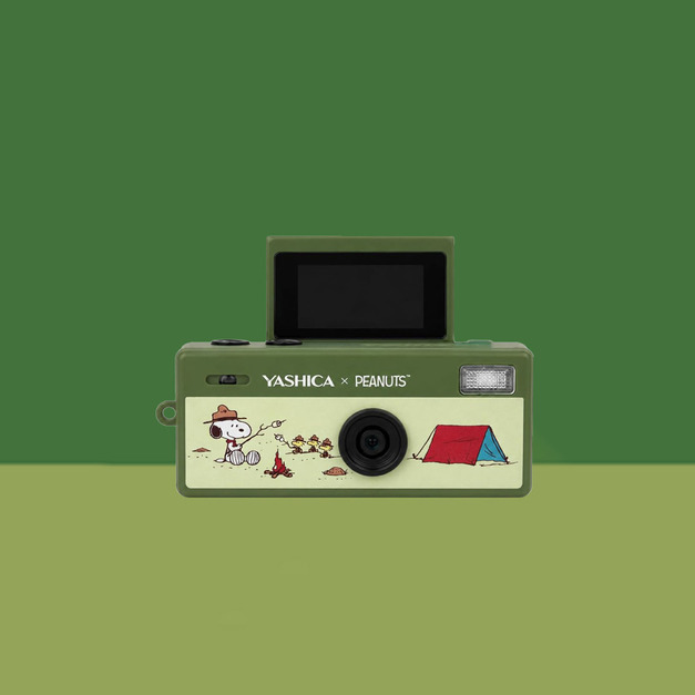 【YASHICA日本雅西卡 × PEANUTS史努比】聯名Funtastic趣味鑰匙圈迷你數位相機 - 史努比登峰款