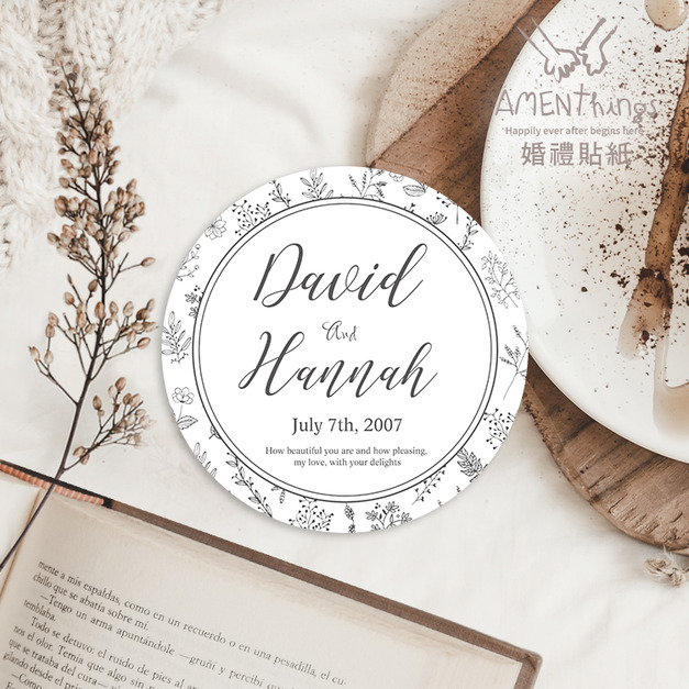 客製新人專屬質感婚禮貼紙№DP027┊多尺寸 雙喜貼紙 婚禮貼紙 結婚貼紙 喜帖貼紙 信封貼紙 封口貼紙 喜米貼紙 紅包貼紙 裝飾貼紙 婚禮小物 伴手禮貼紙｜AMENThings