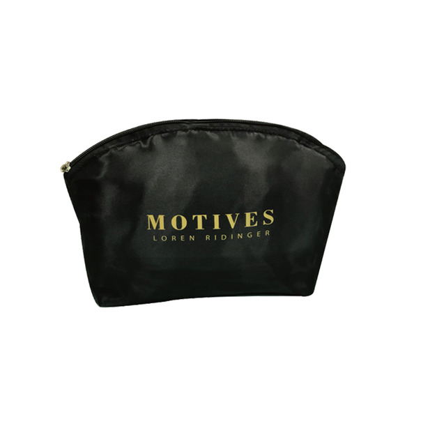 莫蒂膚緞面化妝包(曜石黑-大款)