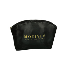 莫蒂膚緞面化妝包(曜石黑-大款)