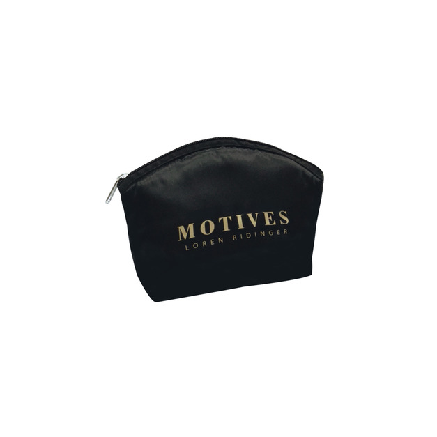 莫蒂膚緞面化妝包(曜石黑-小款)