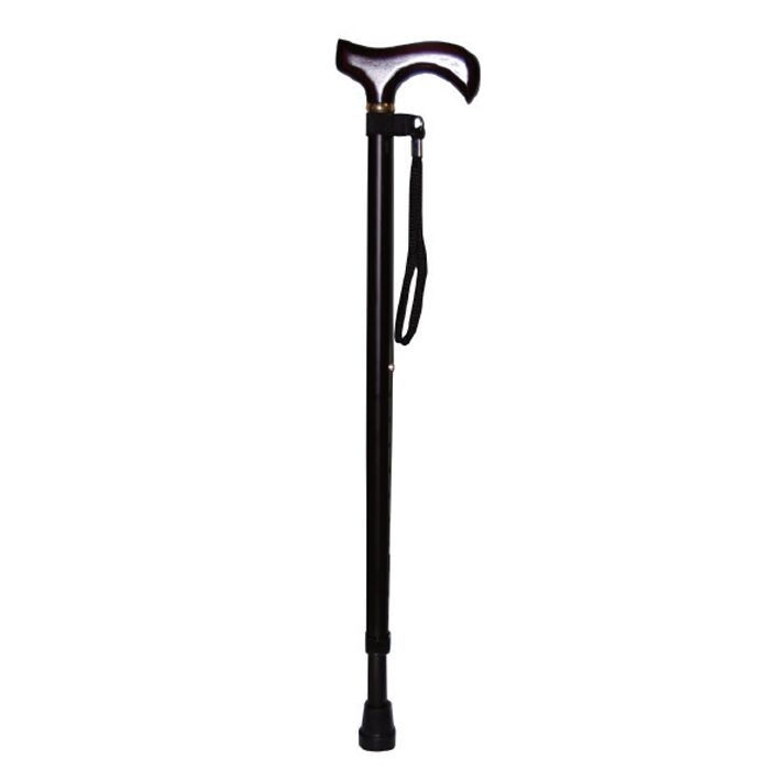 時尚原木紋握把單手拐杖