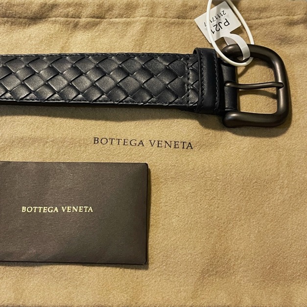 BV 深藍色編織皮帶