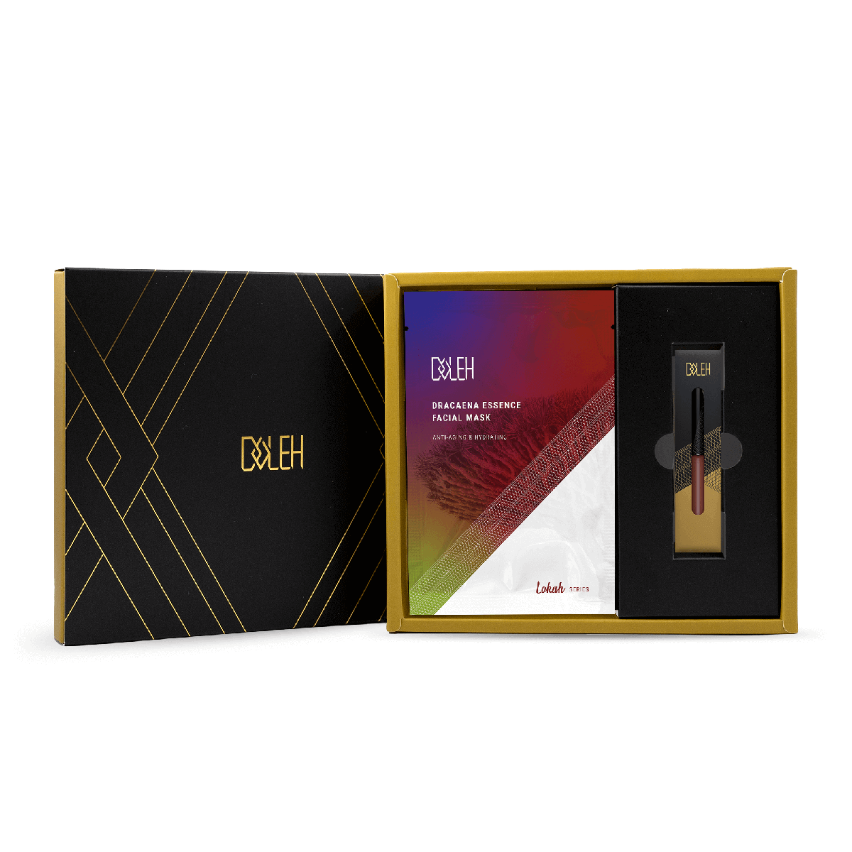 LOKAH 精緻面膜禮盒Ａ （ 五片面膜＋護唇蜜)