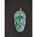 天然翡翠A貨 葉子墜飾_2
