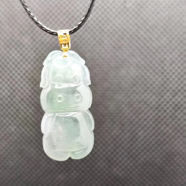 天然緬甸翡翠A貨 牛牛墜飾