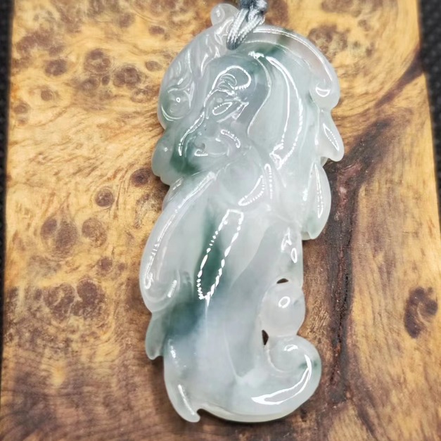 天然緬甸翡翠A貨 龍牌墜飾