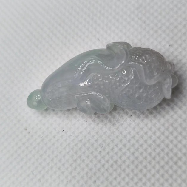 天然緬甸翡翠A貨 冰白菜墜飾