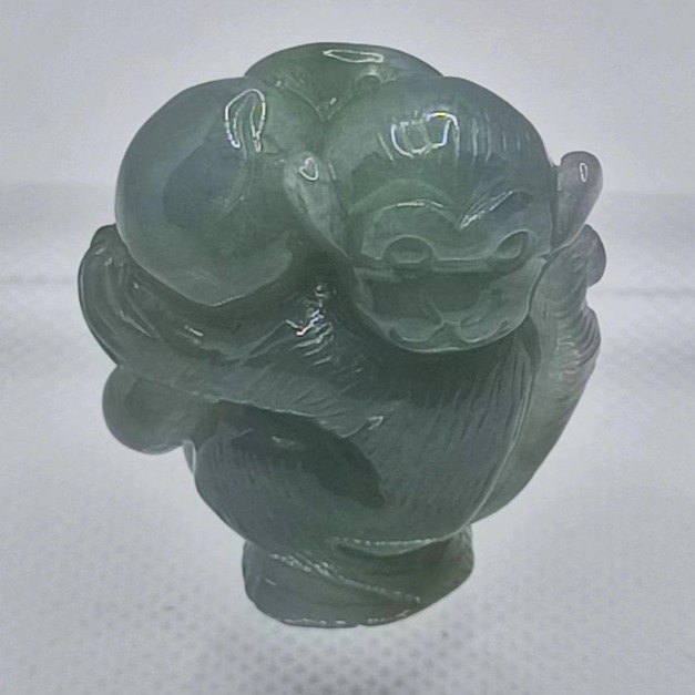 天然緬甸翡翠A貨 猴子抱桃