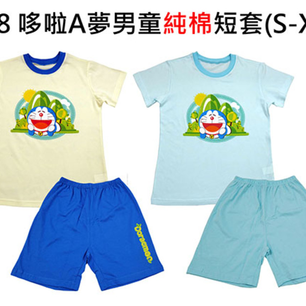 哆啦A夢/魔進戰隊-男童短袖/背心套裝