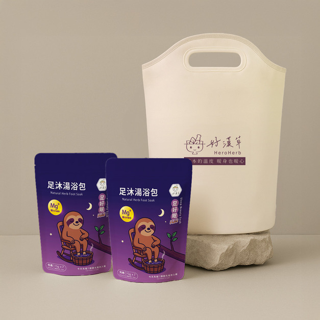 鎂足浴 足好眠PLUS-足浴袋湯浴包禮盒組 (足浴袋+足好眠PLUS x 2袋)
