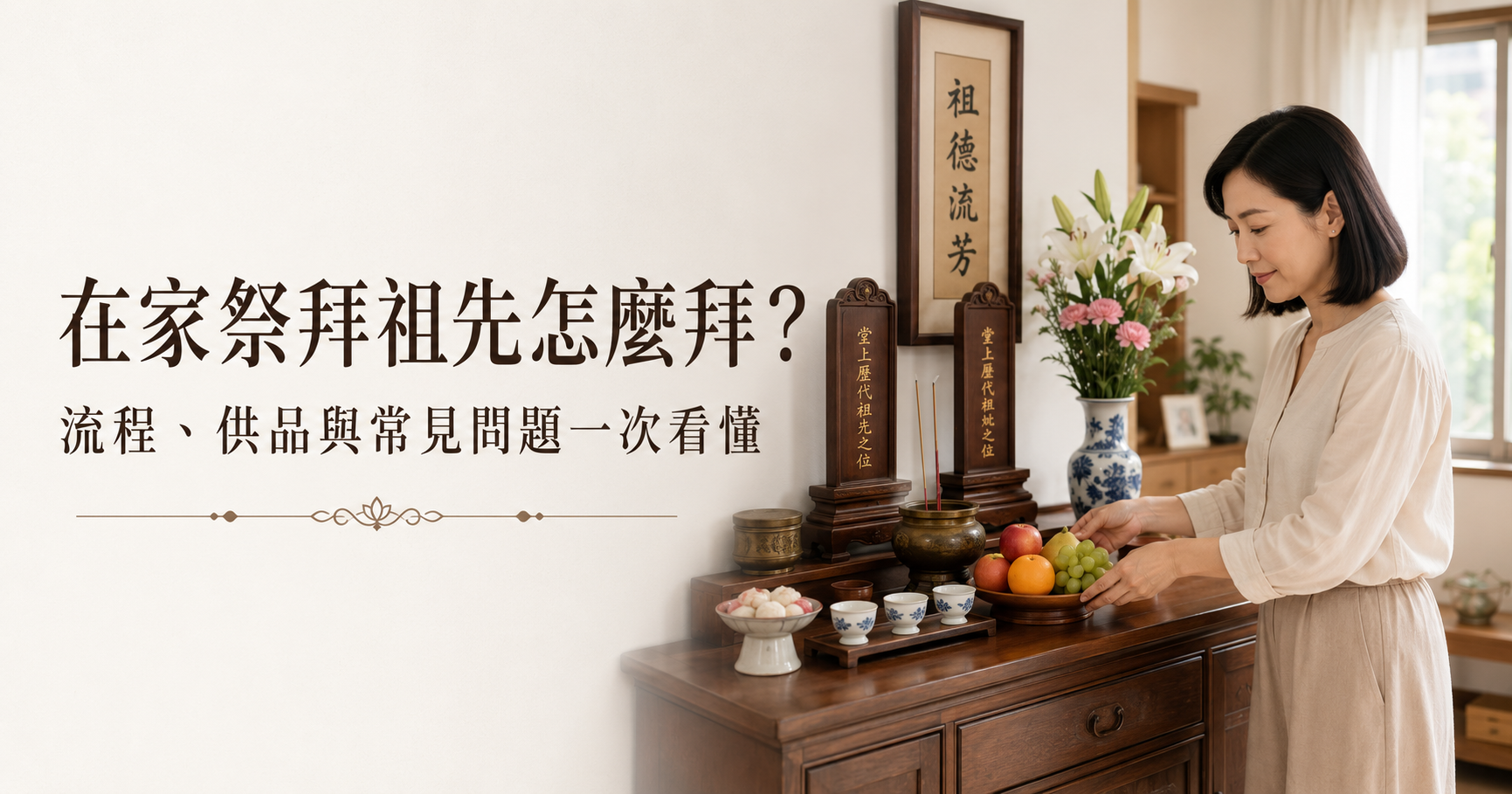 在家祭拜祖先怎麼拜？流程、供品與常見問題一次看懂