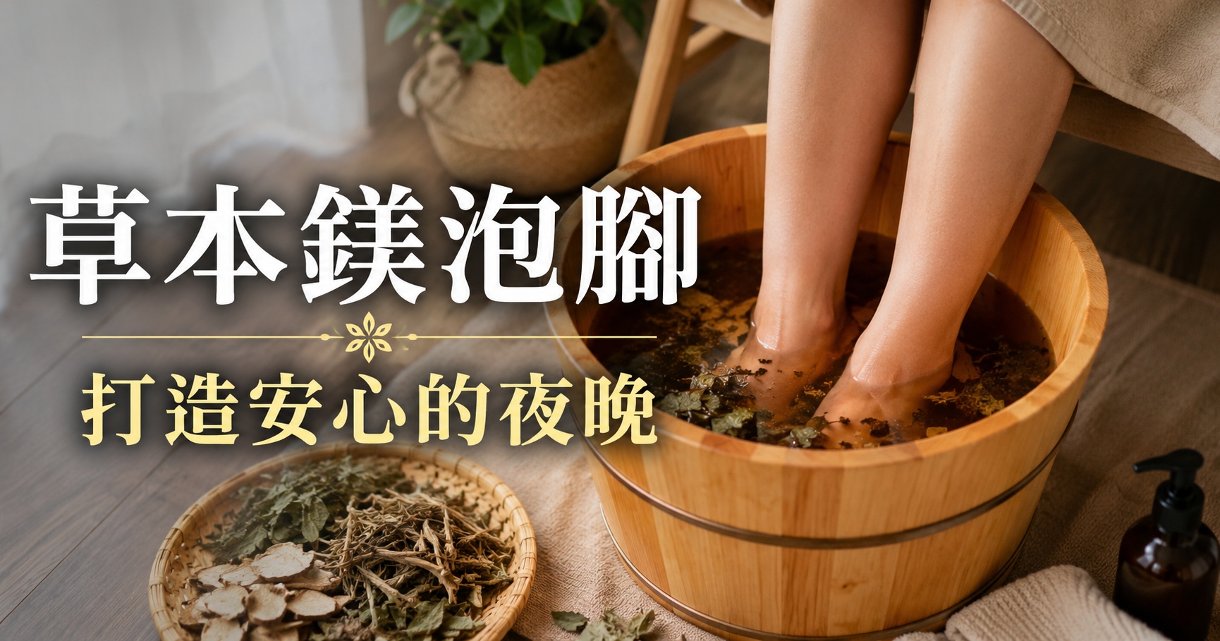 草本鎂泡腳夜間儀式：水溫、配方與睡前步驟完整指南｜好漢草