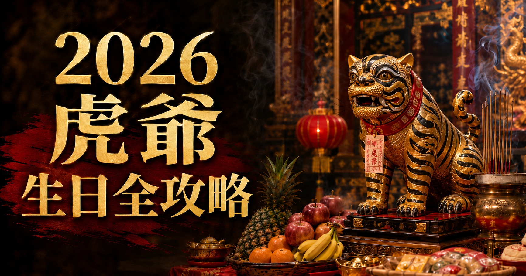 2026 虎爺生日全攻略：國曆 7/19 三大吉日同至，求財補財庫儀式、供品禁忌與天貺節習俗一次搞懂｜好漢草