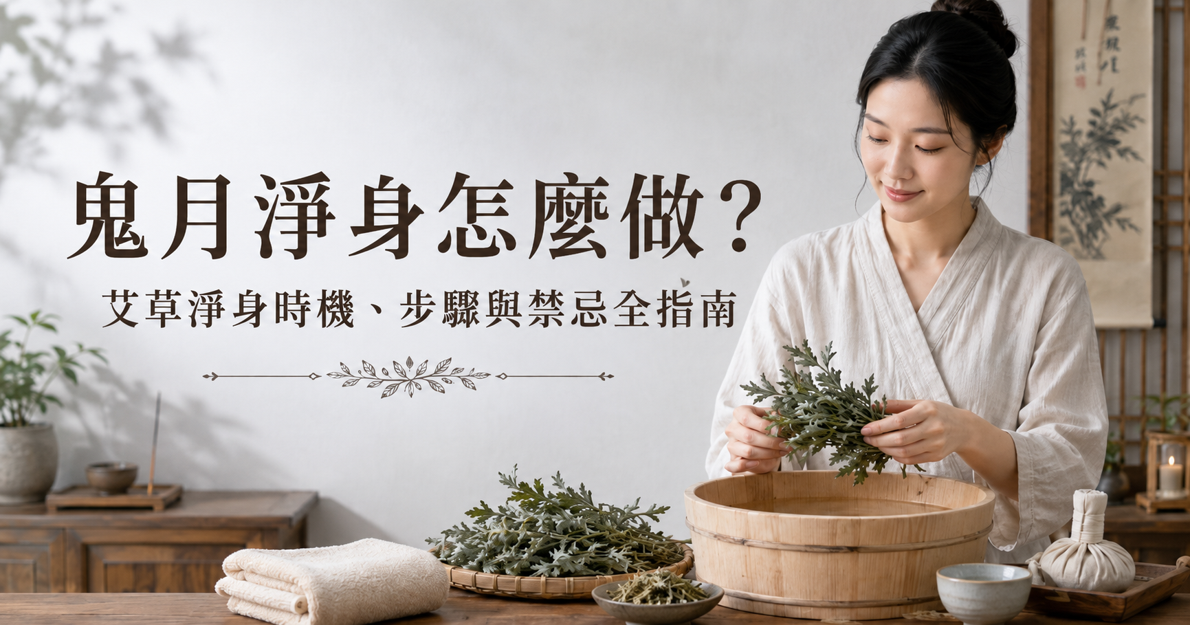 鬼月淨身怎麼做？艾草淨身時機、步驟與禁忌全指南