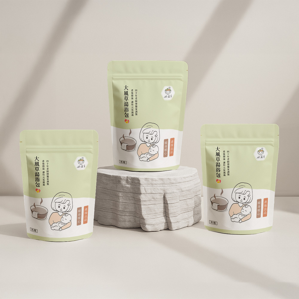 大風草湯浴擦澡包 (3袋21小包)