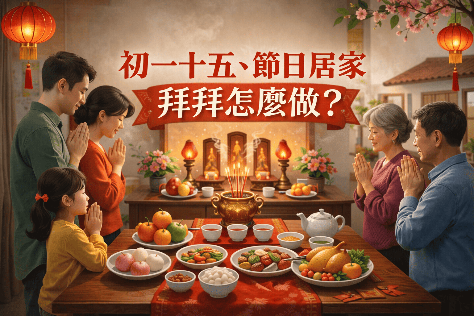 初一十五、節日居家拜拜怎麼做？最簡單準備法＋常見問題整理