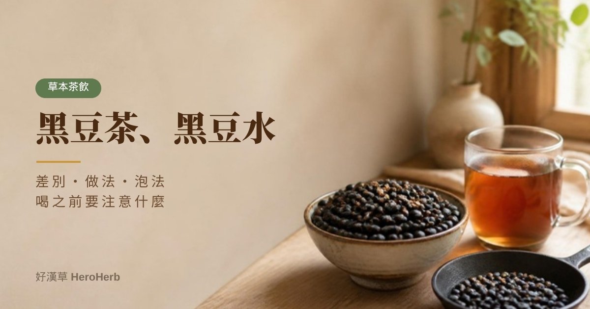 黑豆茶、黑豆水差別？怎麼做、怎麼泡與飲用禁忌｜好漢草