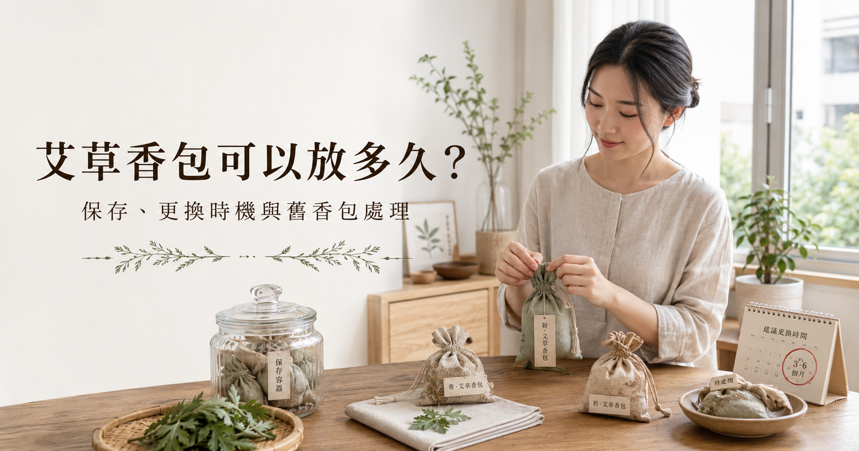 艾草香包可以放多久？保存方法、更換時機與處理