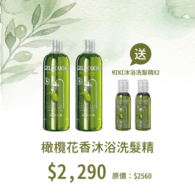 【4/1-4/16 下殺】橄欖豐盛沐浴洗髮精組｜一瓶搞定洗髮沐浴 (買2大送2小組合價 $2290)