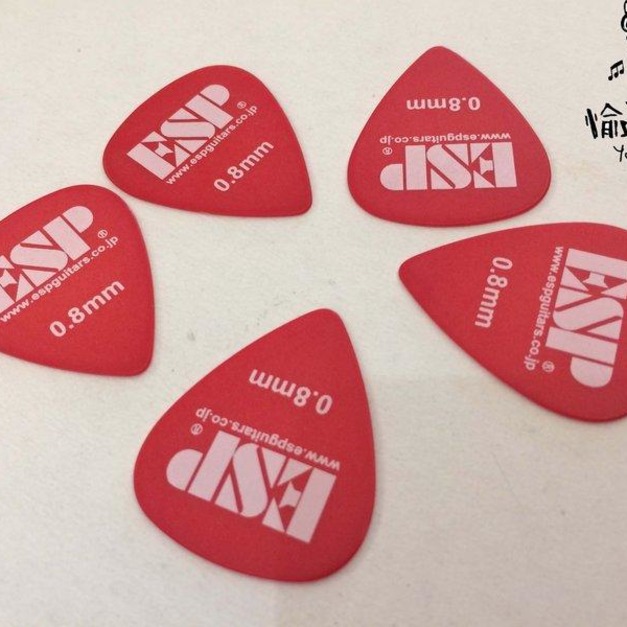 ♪Your Music 愉耳樂器♪ 全新 ESP吉他 電吉他 匹克pick 撥片 0.8mm 紅色