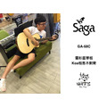 ♪ Your Music 愉耳樂器♪ SAGA GA-68C 雲杉面單板 側背Koa 相思木 民謠吉他 單板 高CP值