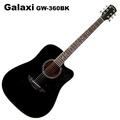 ♪ Your Music 愉耳樂器♪Galaxi GW-360 黑色 民謠吉他 附琴袋 再加碼送背袋 pick 琴布_1
