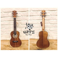 ♪ Your Music 愉耳樂器♪ UMA MOON-SC 23吋 烏克麗麗 光亮面單全桃花心楓木鑲嵌_1